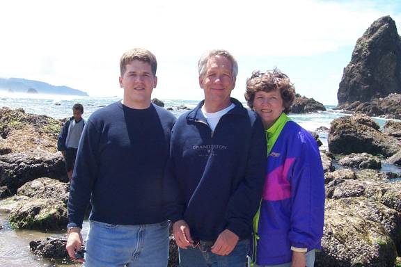 A shot of my parents and I on the Oregon Coast