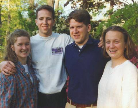 Here is me with my brother Brett and practically sisters Judy (left) and Heidi (right)