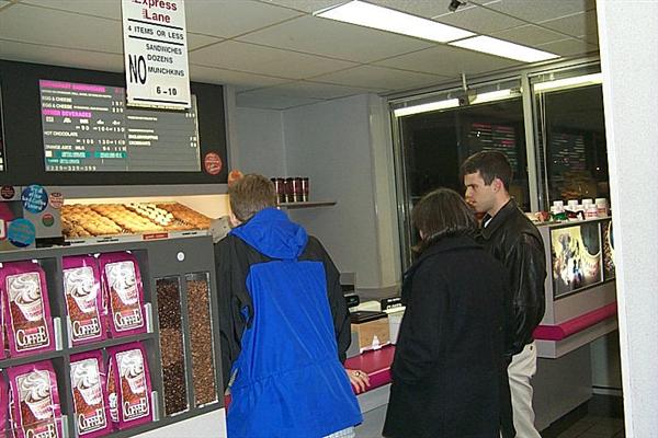 This is Greg and John and Liz purchasing donuts