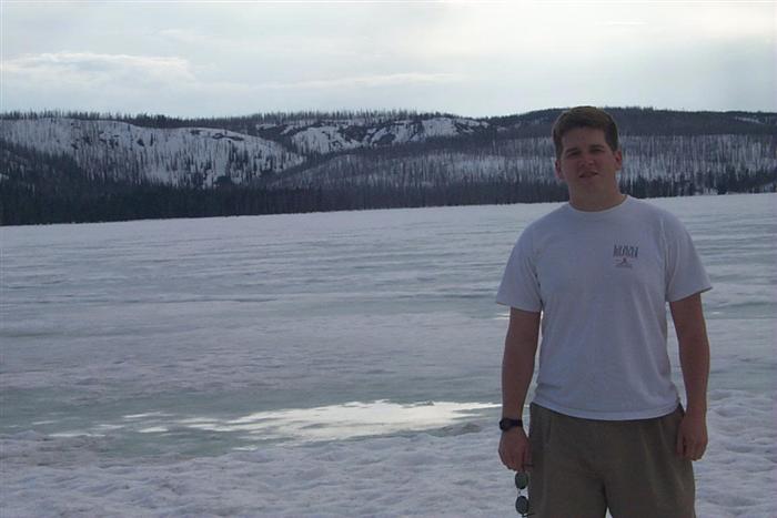 Me standing on the frozen lake