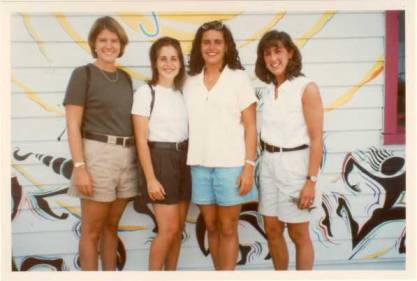 Here are Sally, Becky, Karen, and Dana on vacation (without me!)