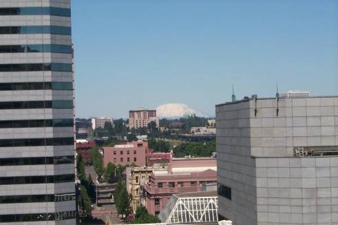 Here is Mt. Saint Helens to the north of Portland.