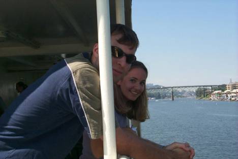 This is Dean and Sarah with Portland in the background
