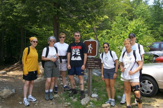 Here is the group that I went with on a seven hour hike up to the top of Mt. Chocorua. From right to left is Carin, Pattie, Anna, RJ, Rachel, Amanda, Oded.