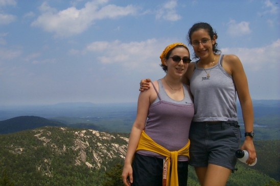 Here is Carin and Rachel at a mid point of the mountain
