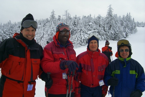 Here is Dave, Woody, Ned Landis, and Dennis from <a href="http://www.brandywinetours.com/">Brandywine Ski Tours</a> (from left to right)