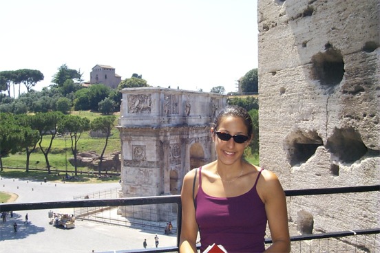 Rachel enjoying the Italian sun.