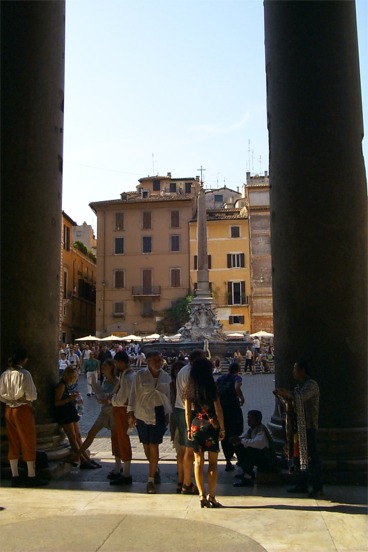 Looking towards the Piazza della Rotunda in front of the Pantheon.