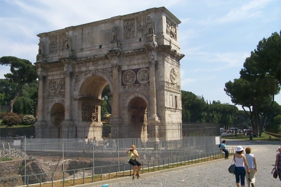 The last picture taken in Rome, a bookend of sorts, ending where we started at the Colosseum, this being the Arch of Constantine.