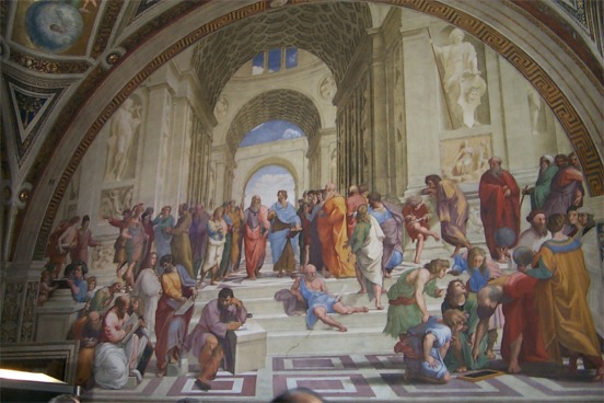 This painting, on the wall in one room was by the artist Raphael...
