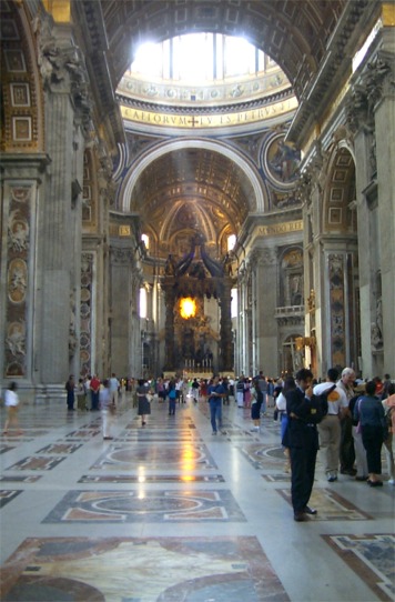 One more look towards the throne.  The floors were works of art in themselves - comprised of different color marble.