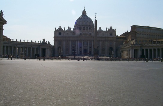 A final look back towards the Piazza San Pietro and Basilica di San Pietro.