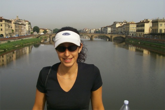 A great shot of Rachel looking the other direction on the Ponte Santa Trinita (Ponte is Italian for Bridge) over the Arno.