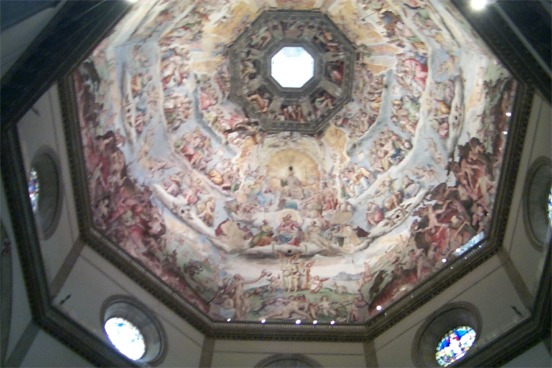 The Duomo.  The interior of this massive dome was painted by Vasari's and depicts the <i>Last Judgment</i>.