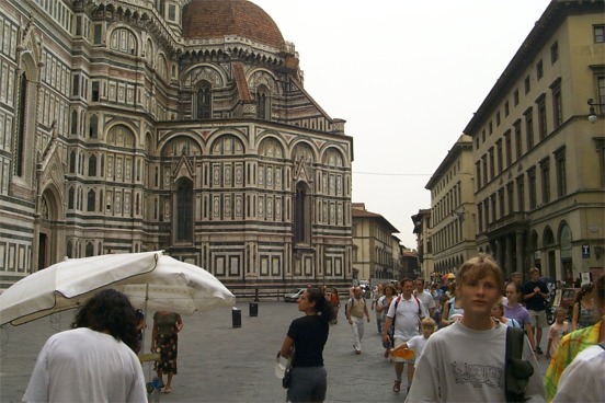 The church was built at the end of the 13th century in the Gothic Style.  The dome, however, was not added until the 15th century and was built by Filippo Brunelleschi...