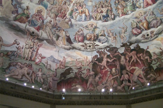 Once again in the interior of the Duomo, on our way down from the top.  More gory detail of the <i>Last Judgment</i>.