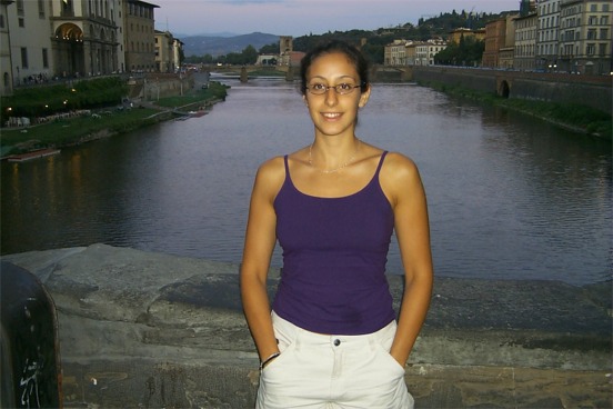 Rachel on the Ponte Vecchio.