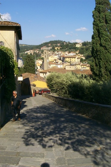 ... It was a long, steep, narrow cobble stone road.