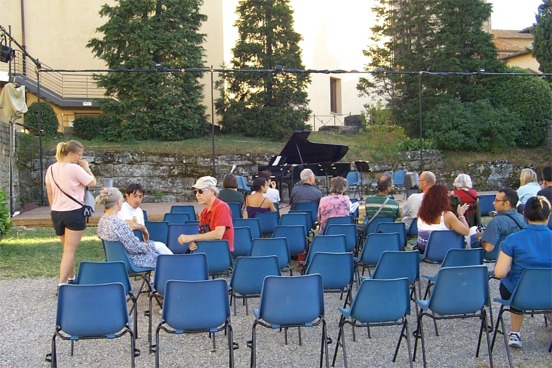 This is directly in front of the previous amphitheater shot and is where the quintet played.