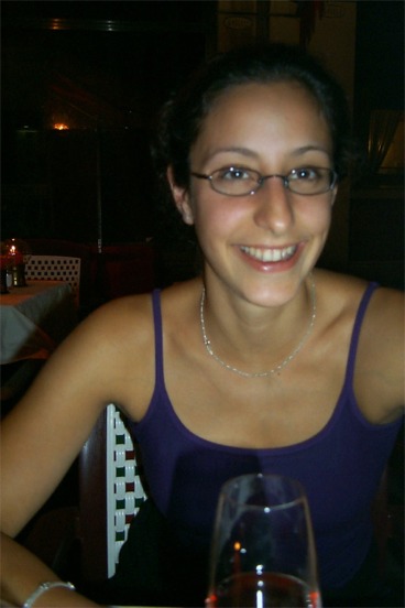 Rachel enjoying some fine vino (wine) after the performance.  It was Chianti, from Chianti. 