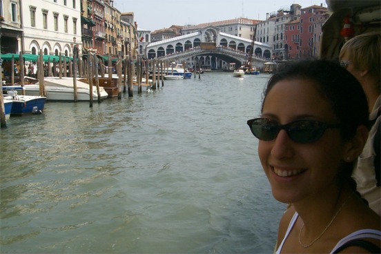 Rachel and the Ponte Rialto.