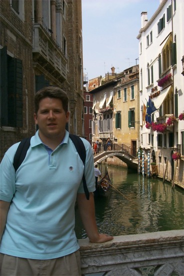 Me again, looking the other way down the Palazzo canal.