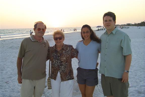 Rachel's grandparents, Harvey and Helen Sherer, with Rachel and myself...