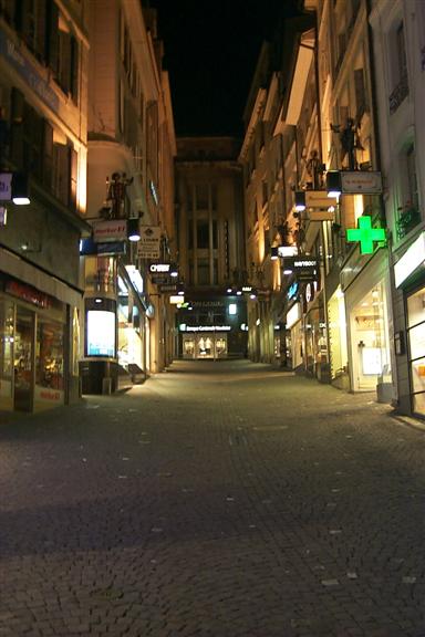 Rue de Central.  I happened upon this by mistake as I was searching for a place to eat.  A very narrow street for people only, with a lot of great fancy shops.