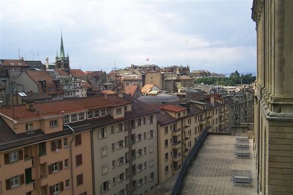 On Pont Bessières (bridge) looking down on Lausanne.  Lausanne is actually on a couple hills that span a gorge where a river used to run through...