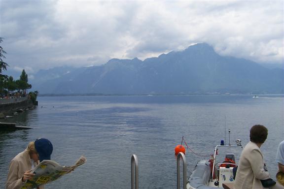 These mountains across the lake are about 5 to 10 miles away and are simply enormous.