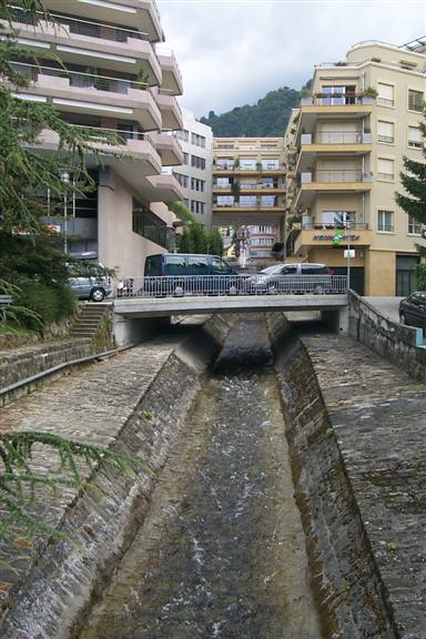 Run off from the mountains into the lake.