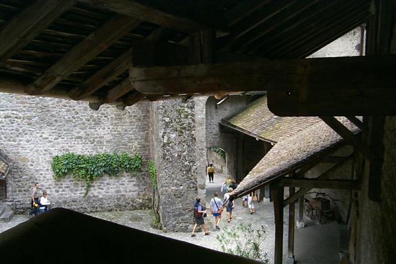 Looking into one of the courtyards.