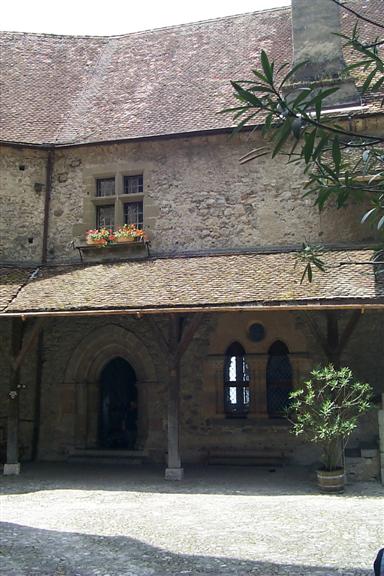 An inner court yard.