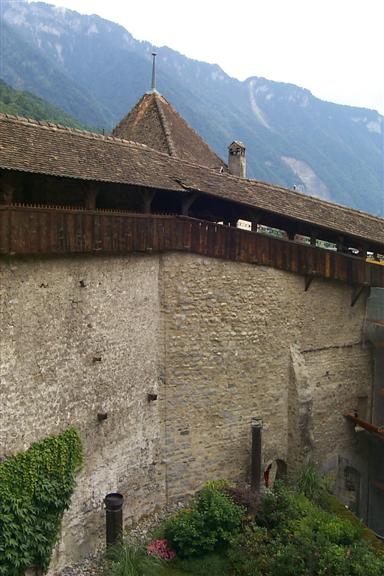 Great shot of the Alps behind the castle.