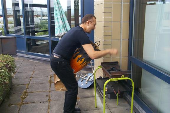 Selim, my advisor, gave us one of his trademark bbq's with delicious Turkish-style burgers