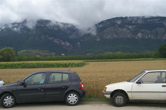 It had this really neat wheat field in front of the building.