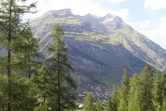 Looking back on Zermatt (through the trees), and I would say it ranks as one of the most beautiful natural sites I have ever seen.