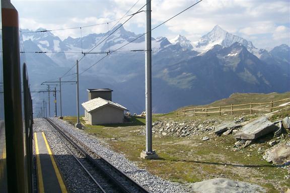 All of us had long pants and jackets.  Here a better shot of the Weisshorn.