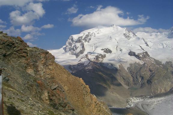 Monte Rosa and a bit of the Gornergletscher on the left.