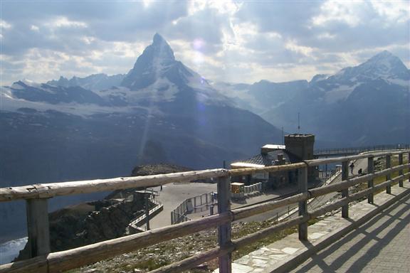 The Mattherhorn.  At the top of Gornergrat is a restaurant, the Swiss like to put restaurants at the tops of mountains, and an observatory.