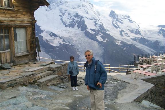 but we came late in the day when the sun is behind the Matterhorn so it makes taking pictures of it a little difficult.  It's best to take photos in Zermatt in early morning, if the weather is good.