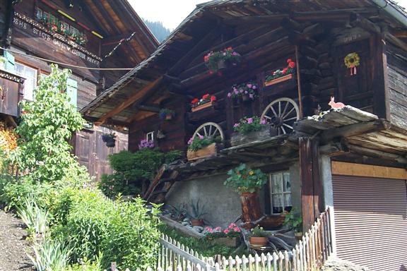 Neat little hut.  All the places had very well decorated windows and exteriors with lots of flower boxes and other ornaments.