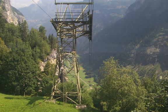 The ride down, from Gimmelwald to Stechelberg.