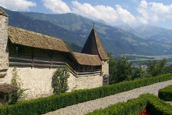 Shot of castle wall.  I love these shots as the depth of view is really enormous.  The mountains are quite far away in this shot so you get many levels of depth in the images.