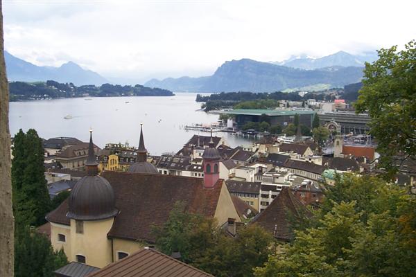 A view of Lucerne from the Old Town Wall