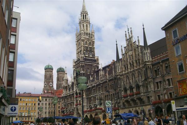 The Neues Rathaus in Marienplatz.  Built from 1867 to 1919 this is the civic headquarters for Munich.