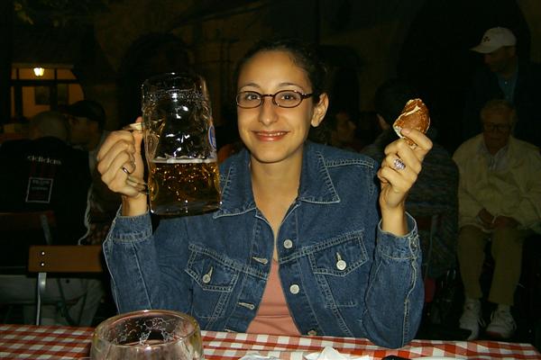 Yep, we finished the pretzels, which was easy.  The beer on the other hand took a bit from both of us.