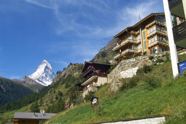 The view of the hotel and the Matterhorn to put the place in perspective.  Our room faced the mountain.