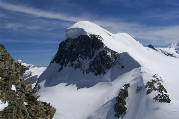 Looking towards the Breithorn.  Now let me say, I have been on the top of 14,000 foot peaks and felt okay, oxygen wise, but at those times it was usually from a long, slow drive, or from a fairly high altitude to begin with...