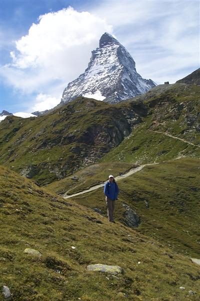 Later that evening we would actually see some lights from climbers ascending the Matterhorn.  The lights were pretty much tiny dots as the mountain is quite large and far away.